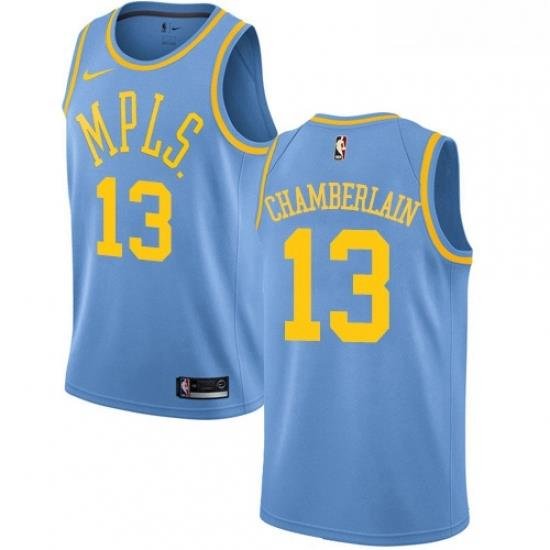 Youth Nike Los Angeles Lakers 13 Wilt Chamberlain Authentic Blue Hardwood Classics NBA Jersey