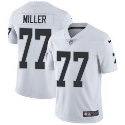 Nike Raiders #77 Kolton Miller White Youth Stitched NFL Vapor Untouchable Limited Jersey