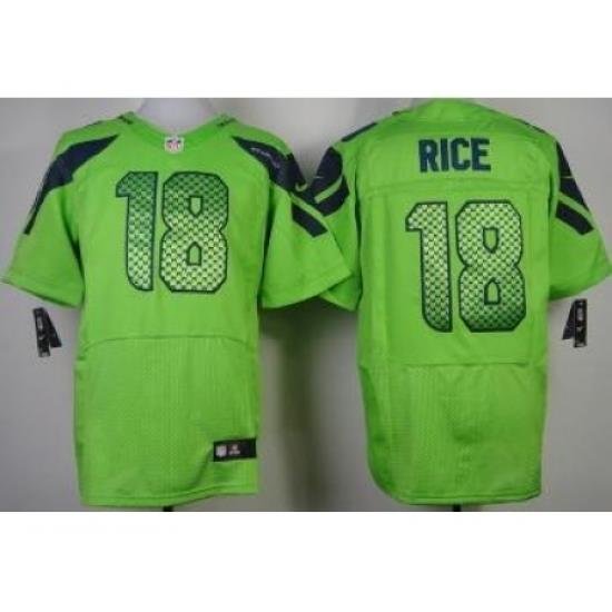 Nike Seattle Seahawks 18 Sidney Rice Green Elite NFL Jersey