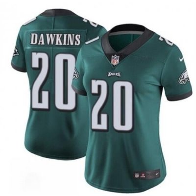 Women Philadelphia Eagles 20 Brian Dawkins Green Vapor Untouchable Limited Stitched Football Jersey