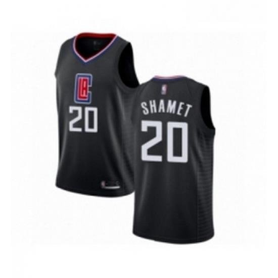 Youth Los Angeles Clippers 20 Landry Shamet Swingman Black Basketball Jersey Statement Edition