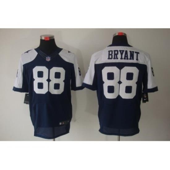 Nike Dallas Cowboys 88 Dez Bryant Blue Elite Thankgivings NFL Jersey