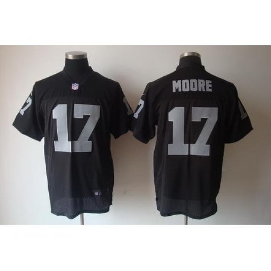 Nike Oakland Raiders 17 Denarius Moore Black Elite NFL Jersey