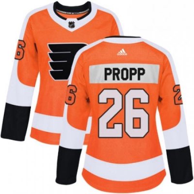 Womens Adidas Philadelphia Flyers 26 Brian Propp Premier Orange Home NHL Jersey