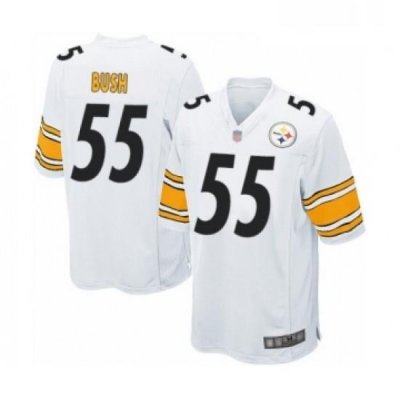 Mens Pittsburgh Steelers 55 Devin Bush Game White Football Jersey