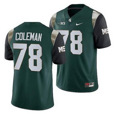 Michigan State Spartans Don Coleman Green College Football Men Jersey