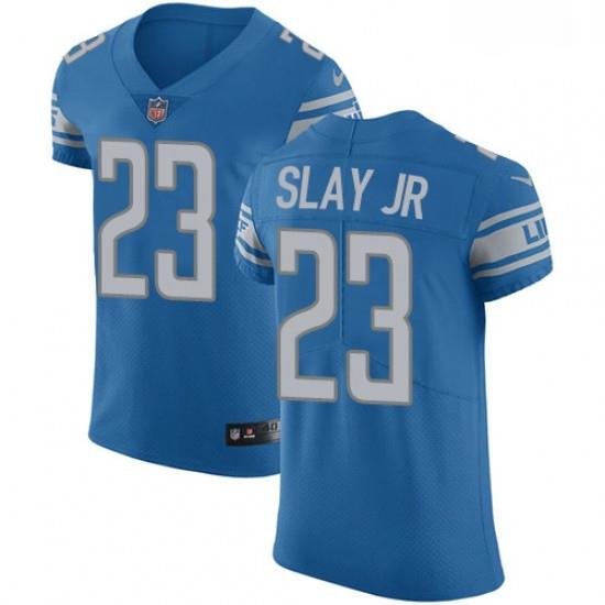 Men Nike Detroit Lions 23 Darius Slay Jr Blue Team Color Vapor Untouchable Elite Player NFL Jersey