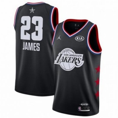 Mens Nike Los Angeles Lakers 23 LeBron James Black Basketball Jordan Swingman 2019 All Star Game Jersey