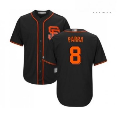 Mens San Francisco Giants 8 Gerardo Parra Replica Black Alternate Cool Base Baseball Jersey