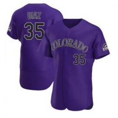 Youth Nike Colorado Rockies 35 Elias Diaz Purple Flex Base MLB Jersey