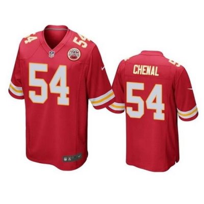 Men Kansas City Chiefs 54 Leo Chenal Red Stitched Football Jersey