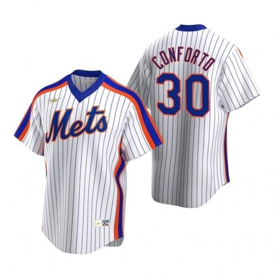 Mens Nike NeW York Mets 30 Michael Conforto White CooperstoWn Collection Home Stitched Baseball Jerse