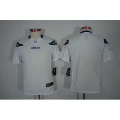 Youth Nike San Diego Chargers Blank White Color Limited Jerseys