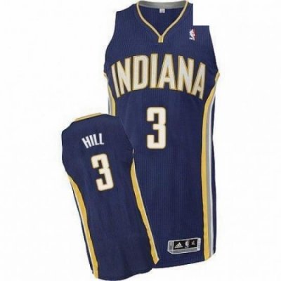 Revolution 30 Pacers 3 George Hill Navy Blue Road Stitched NBA Jersey