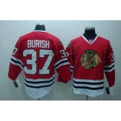 Chicago Blackhawks #37 Adam Burish Jerseys red