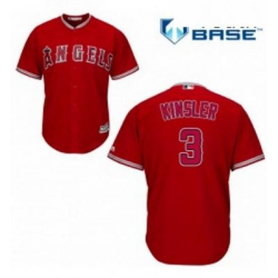 Youth Majestic Los Angeles Angels of Anaheim 3 Ian Kinsler Replica Red Alternate Cool Base MLB Jersey