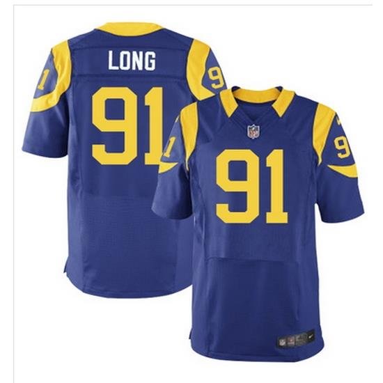 Nike Rams #91 Chris Long Royal Blue Alternate Mens Stitched NFL Elite Jersey