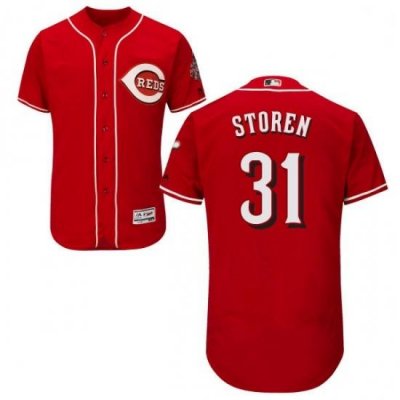 Mens Majestic Cincinnati Reds 31 Drew Storen Red Flexbase Authentic Collection MLB Jersey