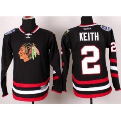 Youth Chicago Blackhawks 2 Duncan Keith Black 2014 Stadium Series NHL Jersey