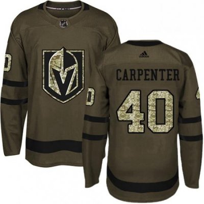 Mens Adidas Vegas Golden Knights 40 Ryan Carpenter Authentic Green Salute to Service NHL Jersey