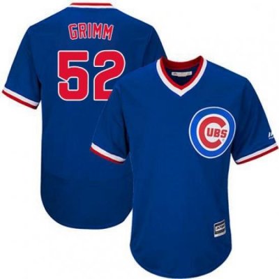 Mens Majestic Chicago Cubs 52 Justin Grimm Royal Blue Flexbase Authentic Collection Cooperstown MLB Jersey