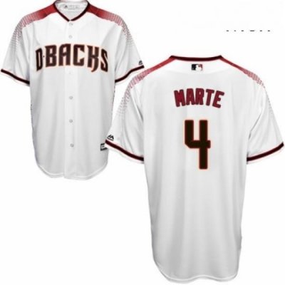 Mens Majestic Arizona Diamondbacks 4 Ketel Marte Replica White Home Cool Base MLB Jersey