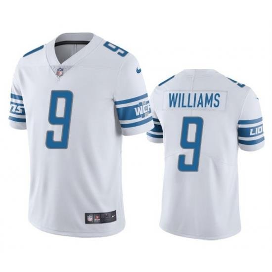 Men Detroit Lions 9 Jameson Williams White Vapor Untouchable Limited Stitched Jersey