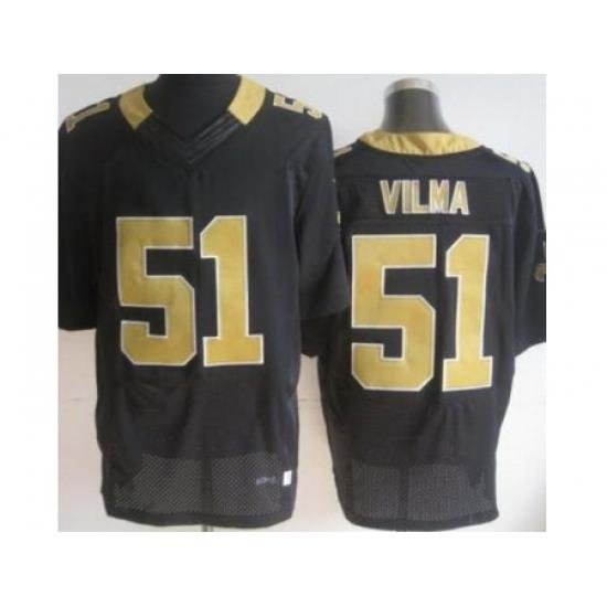 Nike NeW Orleans Saints 51 Jonathan Vilma Black Elite NFL Jersey