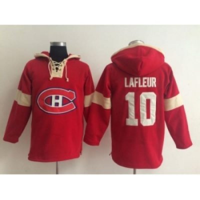 NHL montreal canadiens #10 lafleur red jersey[pullover hooded sweatshirt]