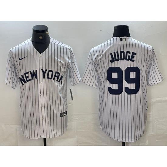 Men NeW York Yankees 99 Aaron Judge White Cool Base Stitched Baseball Jersey