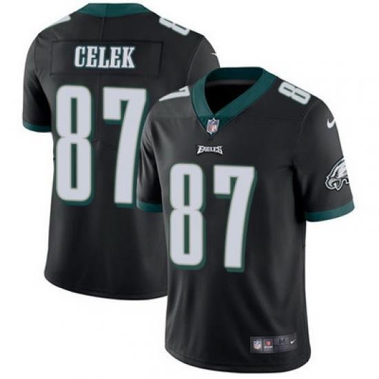 Nike Eagles #87 Brent Celek Black Alternate Youth Stitched NFL Vapor Untouchable Limited Jersey