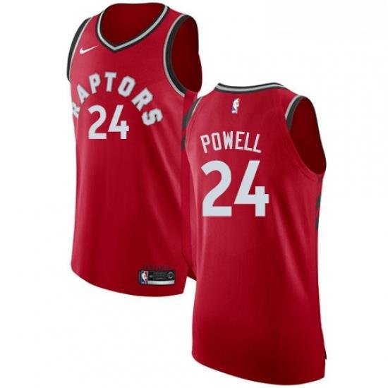 Mens Nike Toronto Raptors 24 Norman Powell Authentic Red Road NBA Jersey Icon Edition