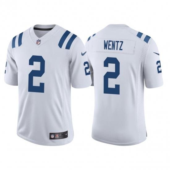 Men Indianapolis Colts Carson Wentz 2 White Vapor Limited Jersey