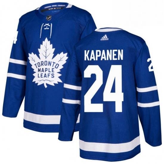 Mens Adidas Toronto Maple Leafs 24 Kasperi Kapanen Authentic Royal Blue Home NHL Jersey