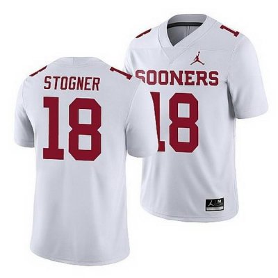 Oklahoma Sooners Austin Stogner White Game Men'S Jersey