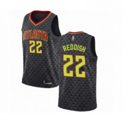 Mens Atlanta Hawks 22 Cam Reddish Authentic Black Basketball Jersey Icon Edition