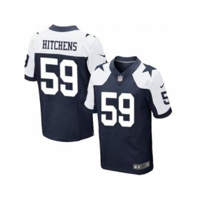 Nike Dallas Cowboys 59 Anthony Hitchens Blue Elite Thanksgiving NFL Jersey