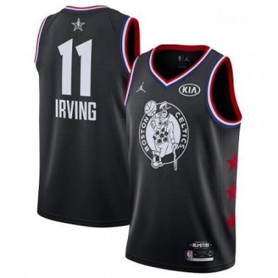 Youth Nike Boston Celtics 11 Kyrie Irving Black Basketball Jordan Swingman 2019 All Star Game Jersey