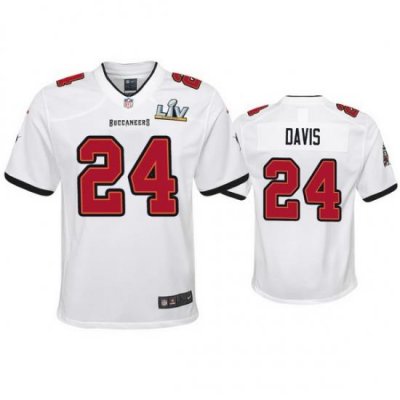 Youth Carlton Davis Buccaneers White Super Bowl Lv Game Jersey