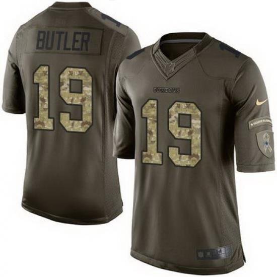 Nike Cowboys #19 Brice Butler Green Mens Stitched NFL Limited Salute To Service Jersey