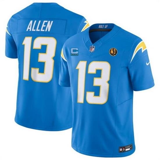 Men Los Angeles Chargers 13 Keenan Allen Light Blue 2023 F U S E  With John Madden Patch Vapor Limited Stitched Football Jersey