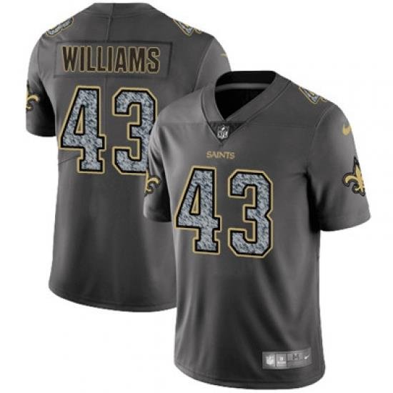 Nike Saints #43 Marcus Williams Gray Static Mens NFL Vapor Untouchable Game Jersey