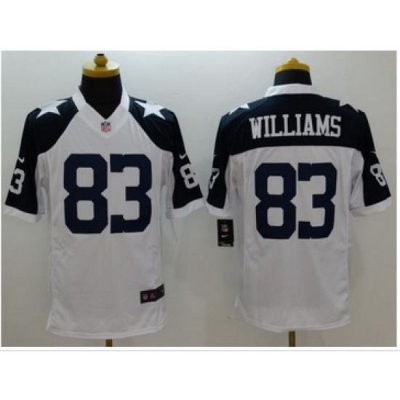 Nike Dallas Cowboys #83 Terrance Williams White Thanksgiving Throwback Mens Stitched NFL Limited Jersey