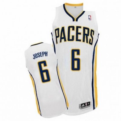 Mens Adidas Indiana Pacers 6 Cory Joseph Authentic White Home NBA Jersey