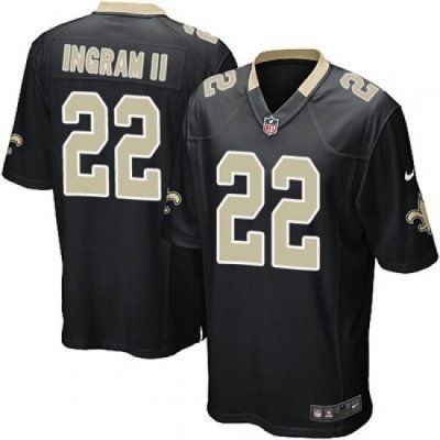 Youth Nike Saints #22 Mark Ingram II Black Team Color Stitched NFL Elite Jersey