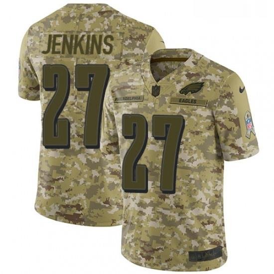 Mens Nike Philadelphia Eagles 27 Malcolm Jenkins Limited Camo 2018 Salute to Service NFL Jersey