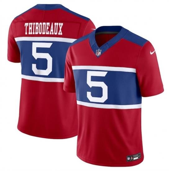 Men New York Giants 5 Kayvon Thibodeaux Century Red Alternate Vapor F U S E  Limited Stitched Football Jersey