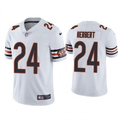 Men Chicago Bears 24 Khalil Herbert White Vapor Untouchable Limited Stitched Jersey