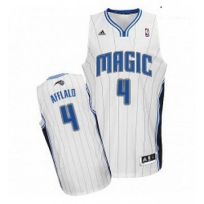 Mens Adidas Orlando Magic 4 Arron Afflalo Swingman White Home NBA Jersey