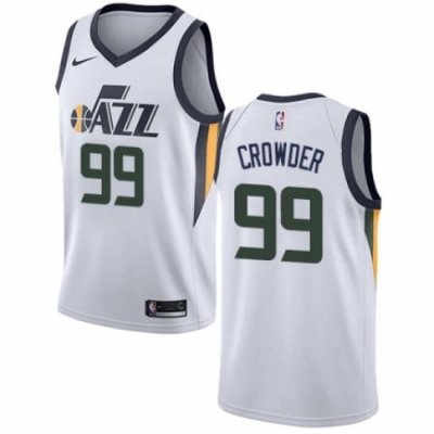 Mens Nike Utah Jazz 99 Jae Crowder Swingman NBA Jersey Association Edition